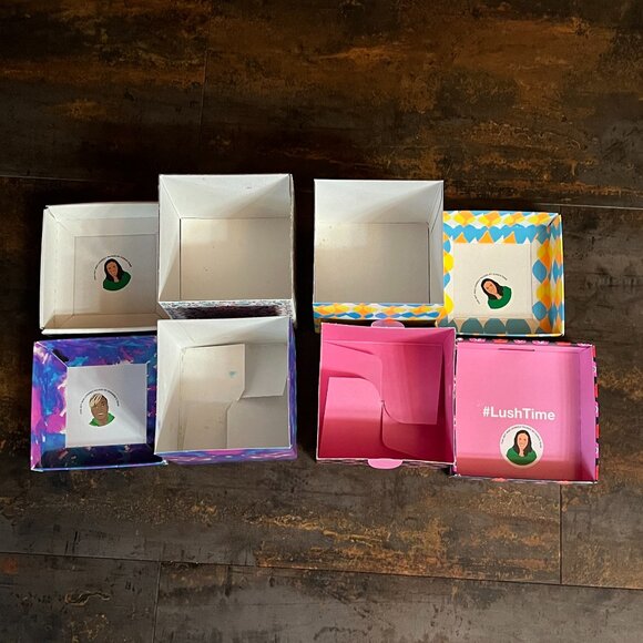 4 LUSH Square Empty Gift Boxes for Reuse, Display, Storage or Collecting - Picture 4 of 5